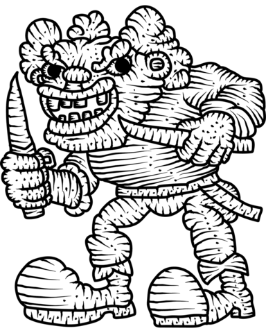 Evil Clown From Monsters Coloring Page